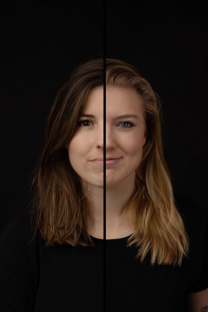 duoportret split face